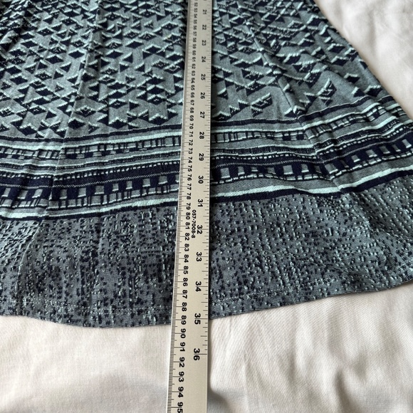 BCBGMaxazria Long Sleeve Aztec Fit & Flare Knit Dress Multicolor Small Midi‎ - Picture 14 of 16